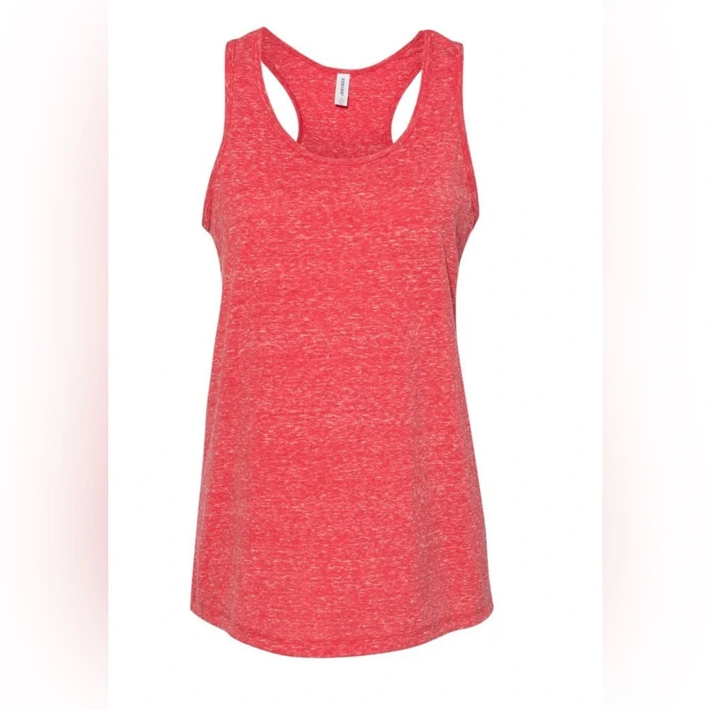 JERZEES -Women's Red Racerback Tank Top Size Large - Picture 3 of 10